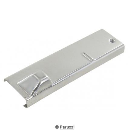 Stainless steel lock plate rear vent window right