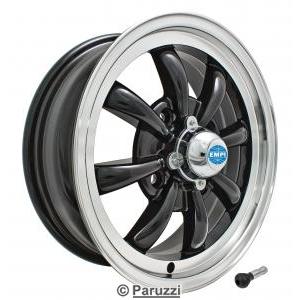 EMPI GT-8 velg hoogglans zwart (per stuk)
