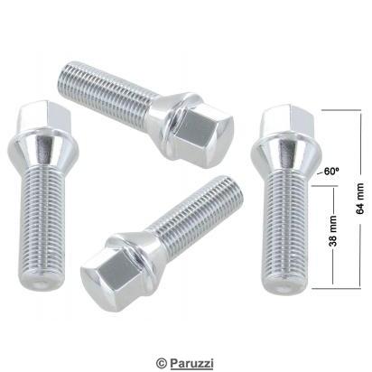 Wheel bolts chromed (4 pieces)