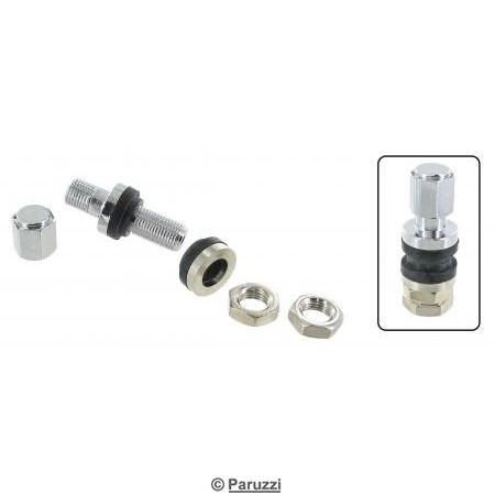 Chrome-plated screw on valve stem (each)