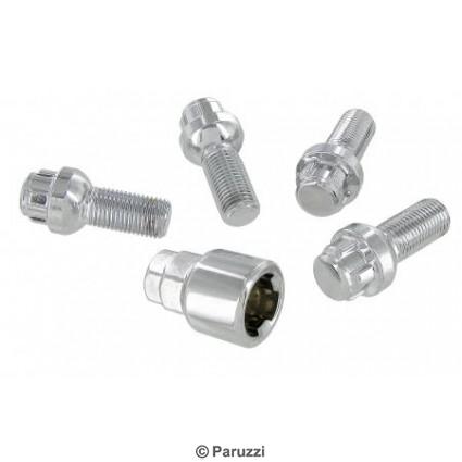 Chrome wheel lock bolts (4 pieces)