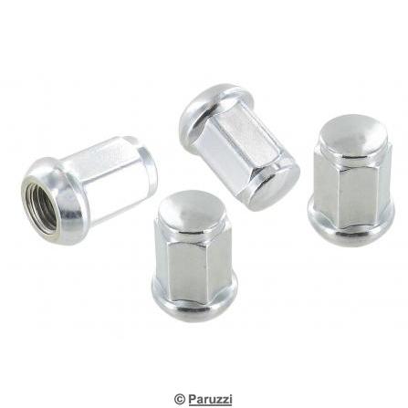 Wheel nuts chromed steel (4 pieces)