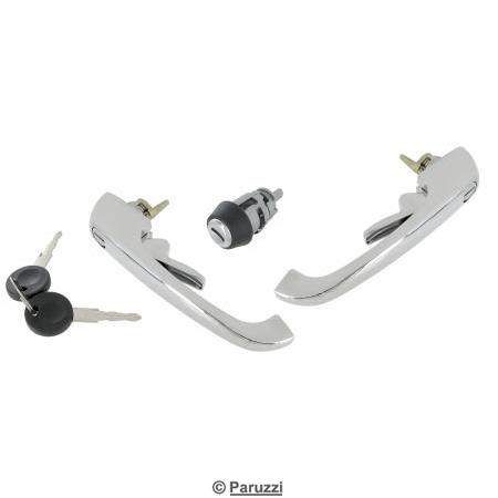 Door handles and ignition switch kit with 1 key