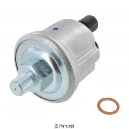 Oil pressure sender with warning contact