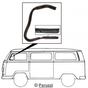 Movable cabin door vent window seal left