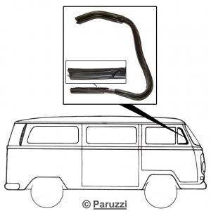 Movable cabin door vent window seal right