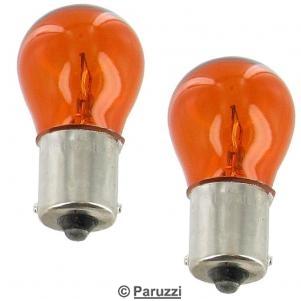 Ampoules de clignotant orange/ambre 12 volts, la paire
