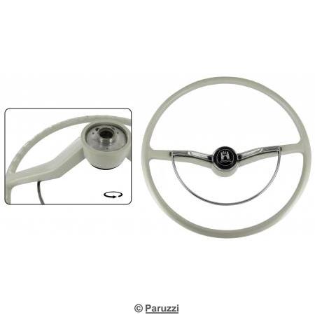 Stock steering wheel silver beige 