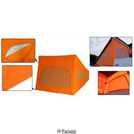 Westfalia-nostokaton kangas, kolmella ikkunalla, oranssi