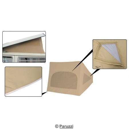 Westfalia kantel hefdak tentdoek 3 ramen beige
