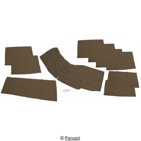 Curtain set brown (10-part)