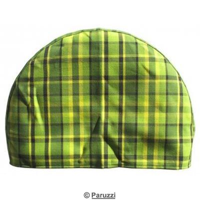 Spare wheel cover, chequered green/yellow