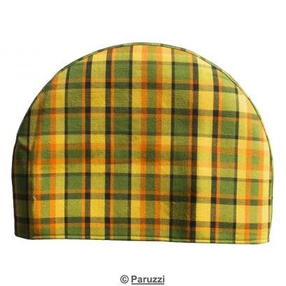 Spare wheel cover, chequered yellow/green/red