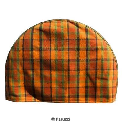 Spare wheel cover, chequered orange/yellow/green