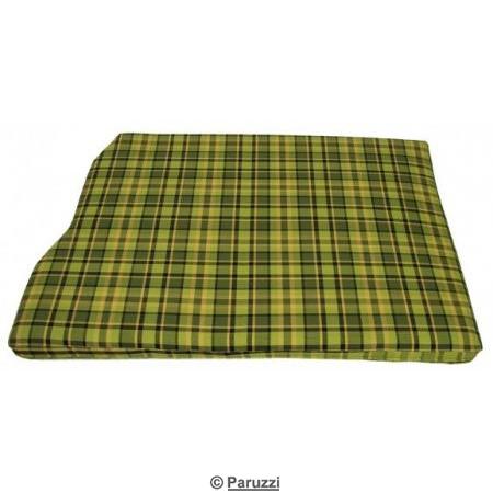 Housse de revtement verte et jaune  carreaux pour coussin dans compartiment moteur, largeur 1280 mm
