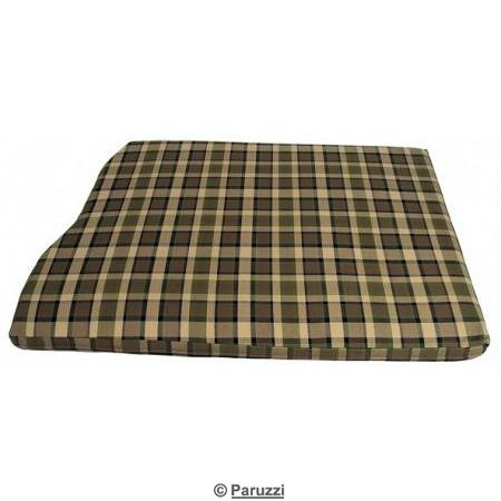 Housse de revtement beige et brun  carreaux pour coussin dans compartiment moteur, largeur 1280 mm
