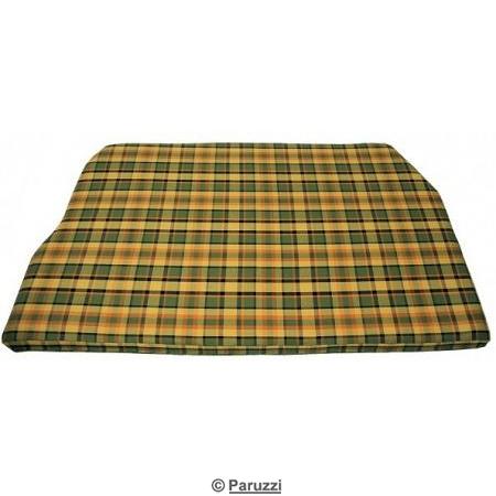 Engine mattresscover, 1550 mm wide, chequered yellow/green/orange