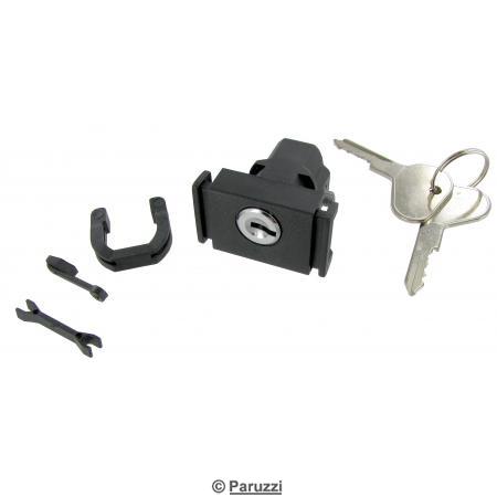 Glove box lock with keys