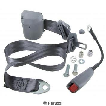 Retractable 3-point seat belt grey (each)