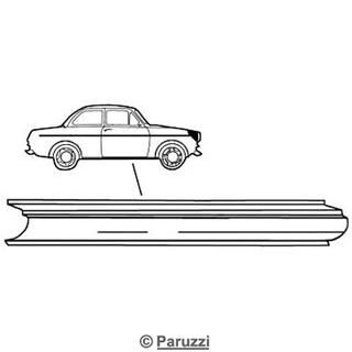 Rocker overlap panel (door recess) right