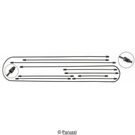 Brake line kit for a single brake system (9-part)