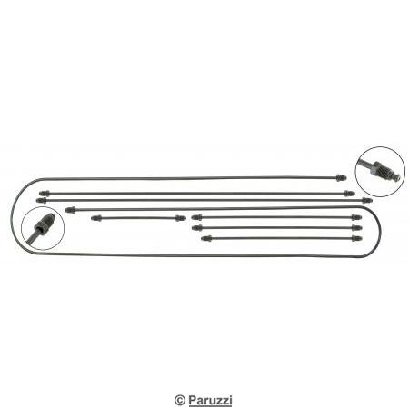 Jeu de tuyaux de frein pour systme de freinage  double circuit, en 7 pices
