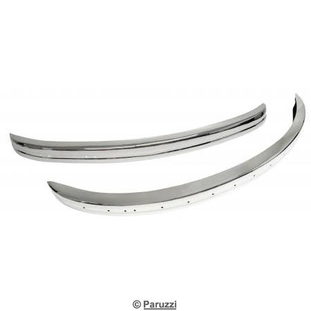 Polished stainless steel bumpers (per pair)