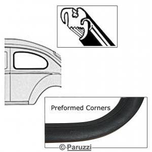 Side window seal with molding groove left