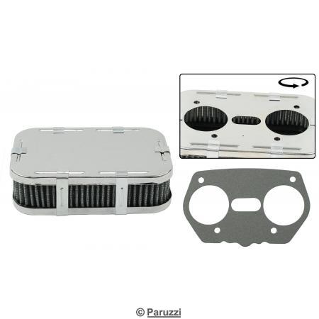 Chromed rectangular air cleaner (each)