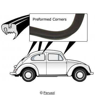 Window seal kit without molding groove