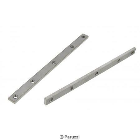 Pop-out quarter window hinge mounting plates stainless steel (per pair)