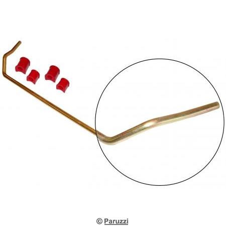 Barre stabilisatrice avant rabaisse et raccourcie (19 mm)
