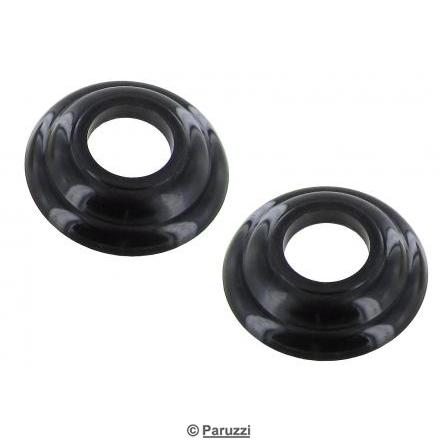 Window or door handle escutcheons black (per pair)