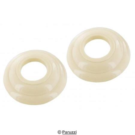 Window or door handle escutcheons ivory (per pair)