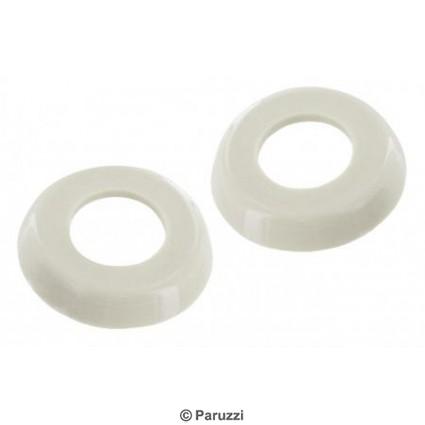 Window or door handle escutcheons ivory (per pair)