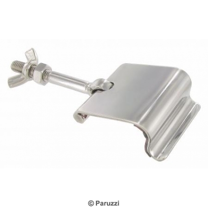 Roof rack mounting clamp polished stainless steel (each)