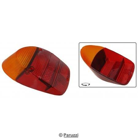 Achterlicht lens Europees oranje/rood B-kwaliteit (per stuk)
