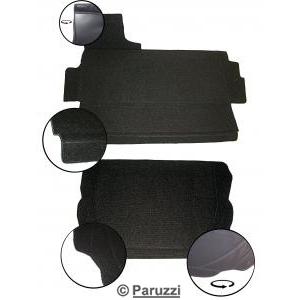 Koffer tapijt inclusief karton (2-delig) (zwart)
