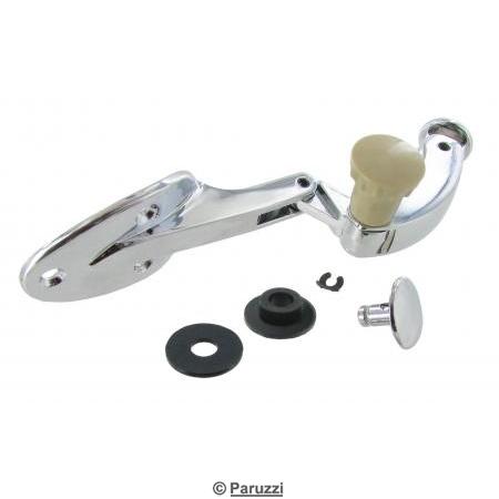 Pop-out latch with Ivory knob left