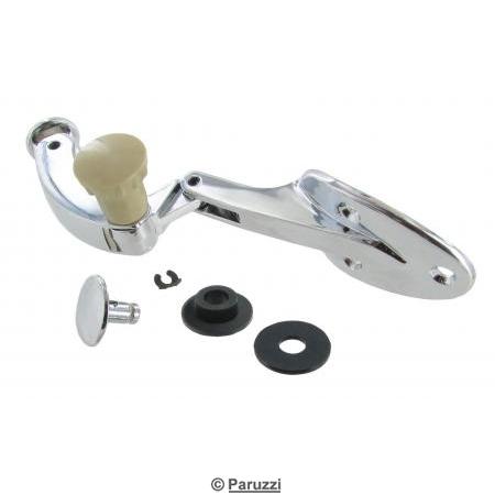 Pop-out latch with Ivory knob right