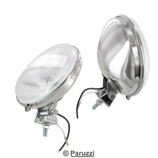 Polished stainless high beam lights (per pair)