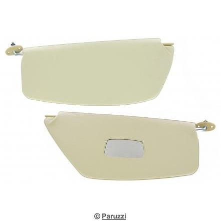 Sun visors with mirror white (per pair)