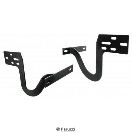Bumper conversion brackets for fenders with sloping headlights (per pair)