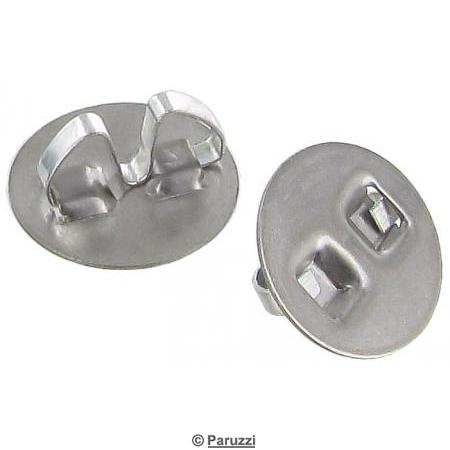 Heater channel plugs Stainless Steel (rear) (per pair)
