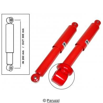 Adjustable shock absorber for vehicles with swing axle rear (per pair)
