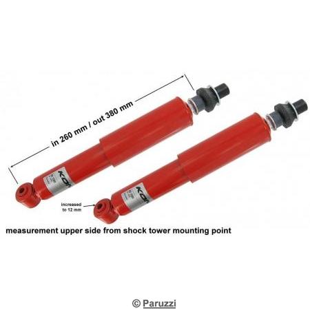 Shock absorber lowered adjustable (per pair)