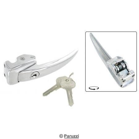 Door handle chrome with lock (each)