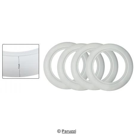 White Wall tire inserts 7.5 cm (4 pieces)