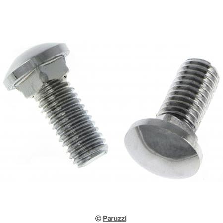 Chromed stainless steel bumper or fog light bolts (per pair)