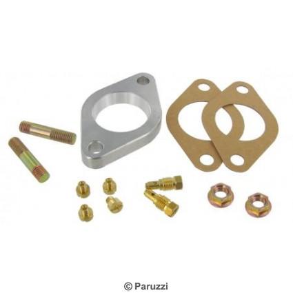 37 mm carburetor to 34 mm manifold adapter and tune-up kit